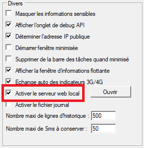 Integrated web server activation