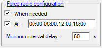 Force radio configuration