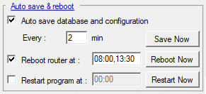 Auto save and reboot