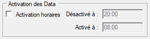 Activation/Désactivation des données