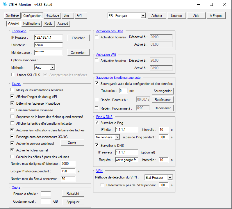 General Configuration tab