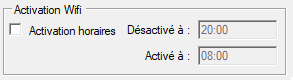 Activation/Désactivation du Wifi