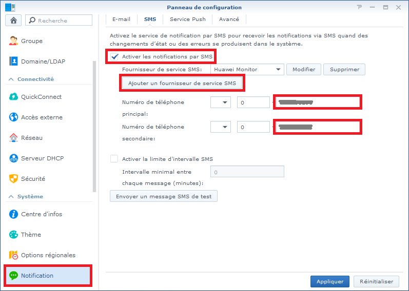 Synology notifications